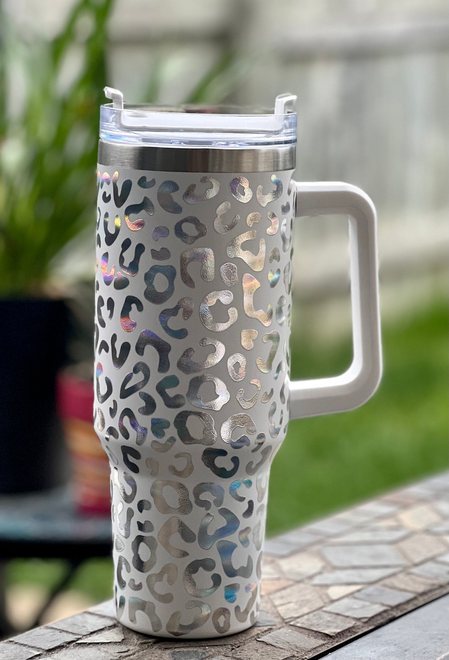 40oz Leopard Steel Tumbler